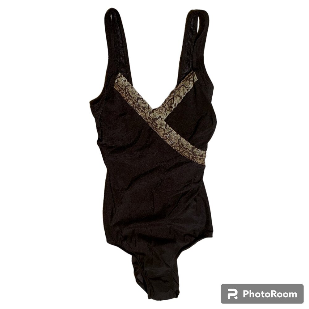 NWT Maxine of hollywood black one piece swimsuit - size 12